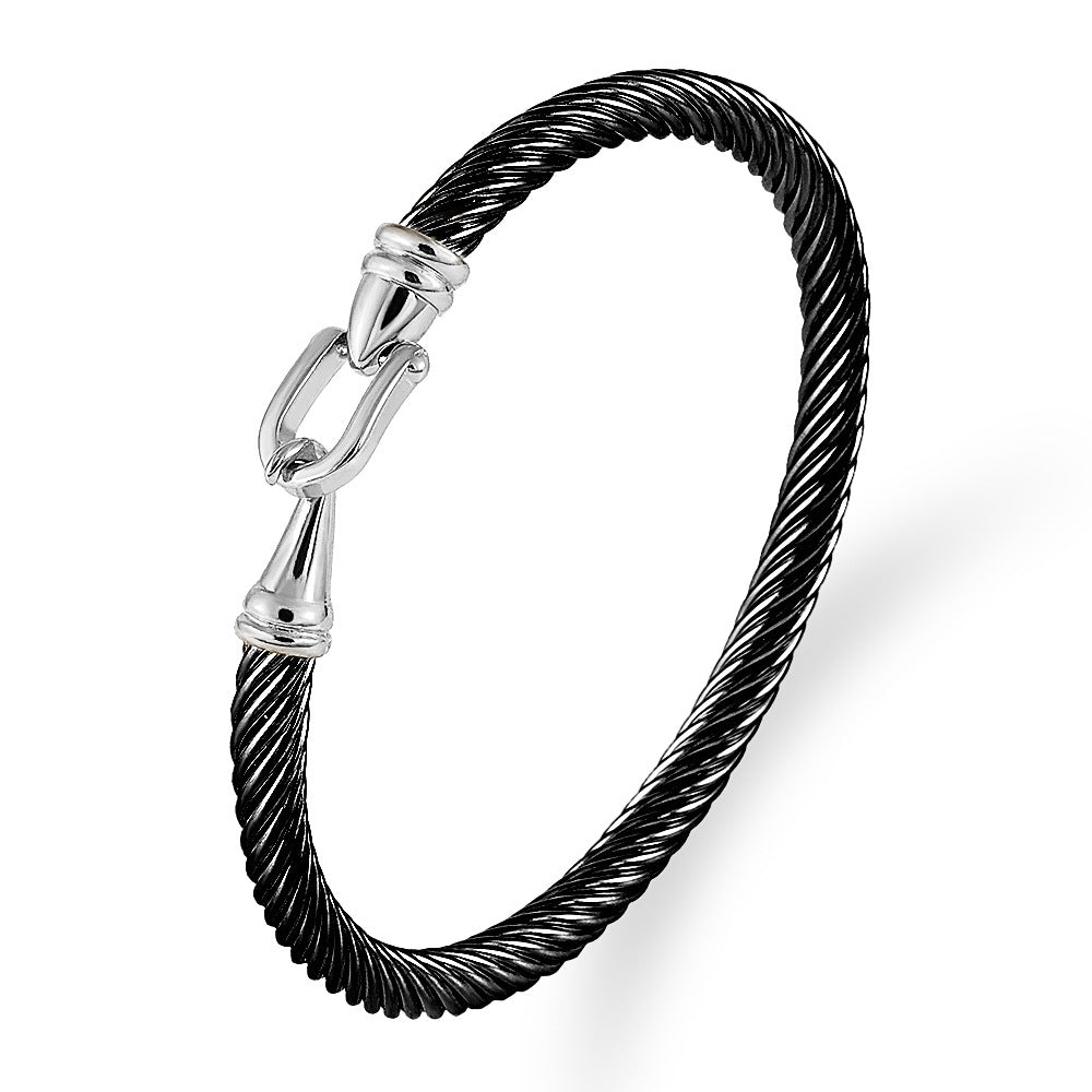 Titanium Steel Braided Cable Bracelet
