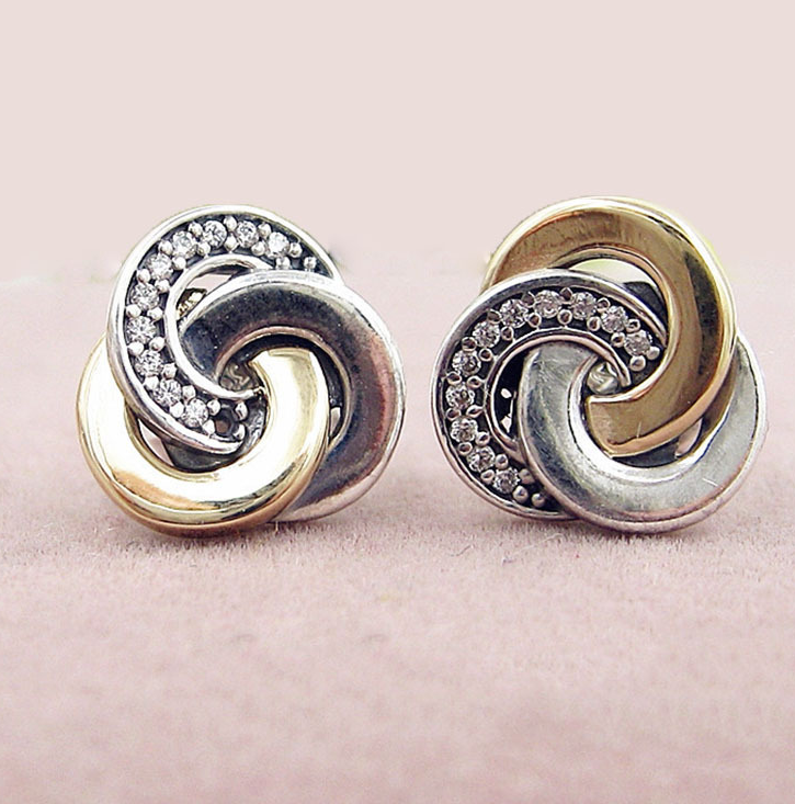 Woven Love Zircon Earrings