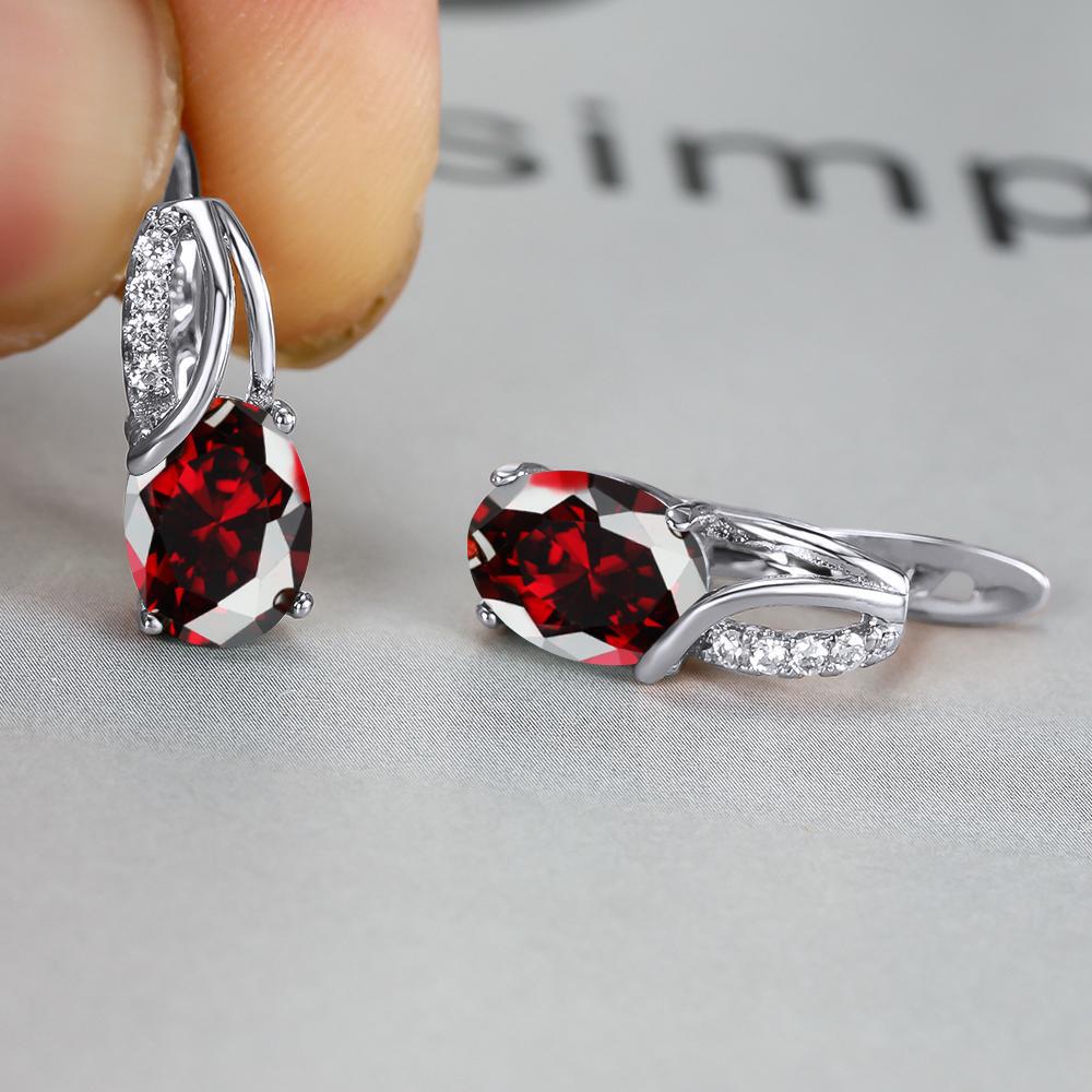 Vintage Oval Cut Zircon Earrings for Bridesmaids