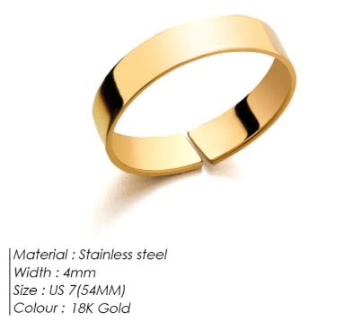 Adjustable  Titanium Steel Ring