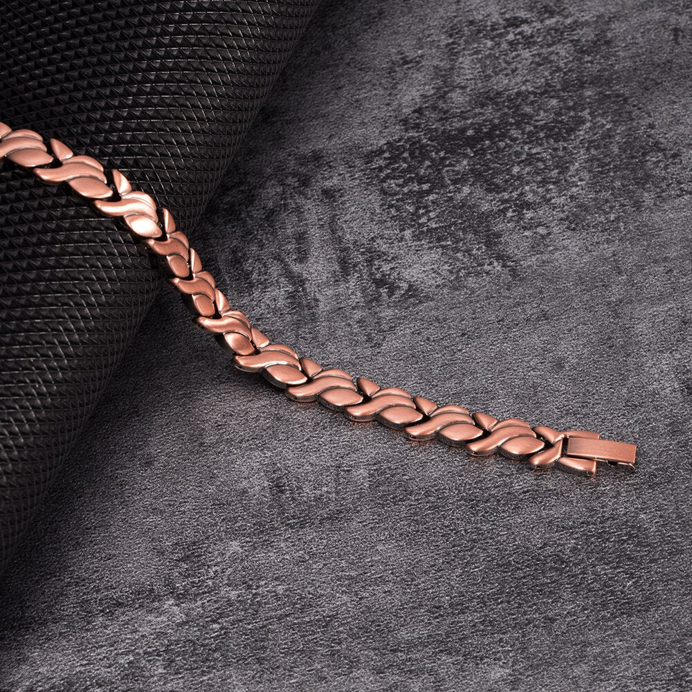 Wholesale Pure Copper Magnetic Fish Titanium Steel Bracelet