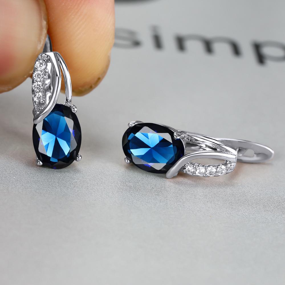 Vintage Oval Cut Zircon Earrings for Bridesmaids