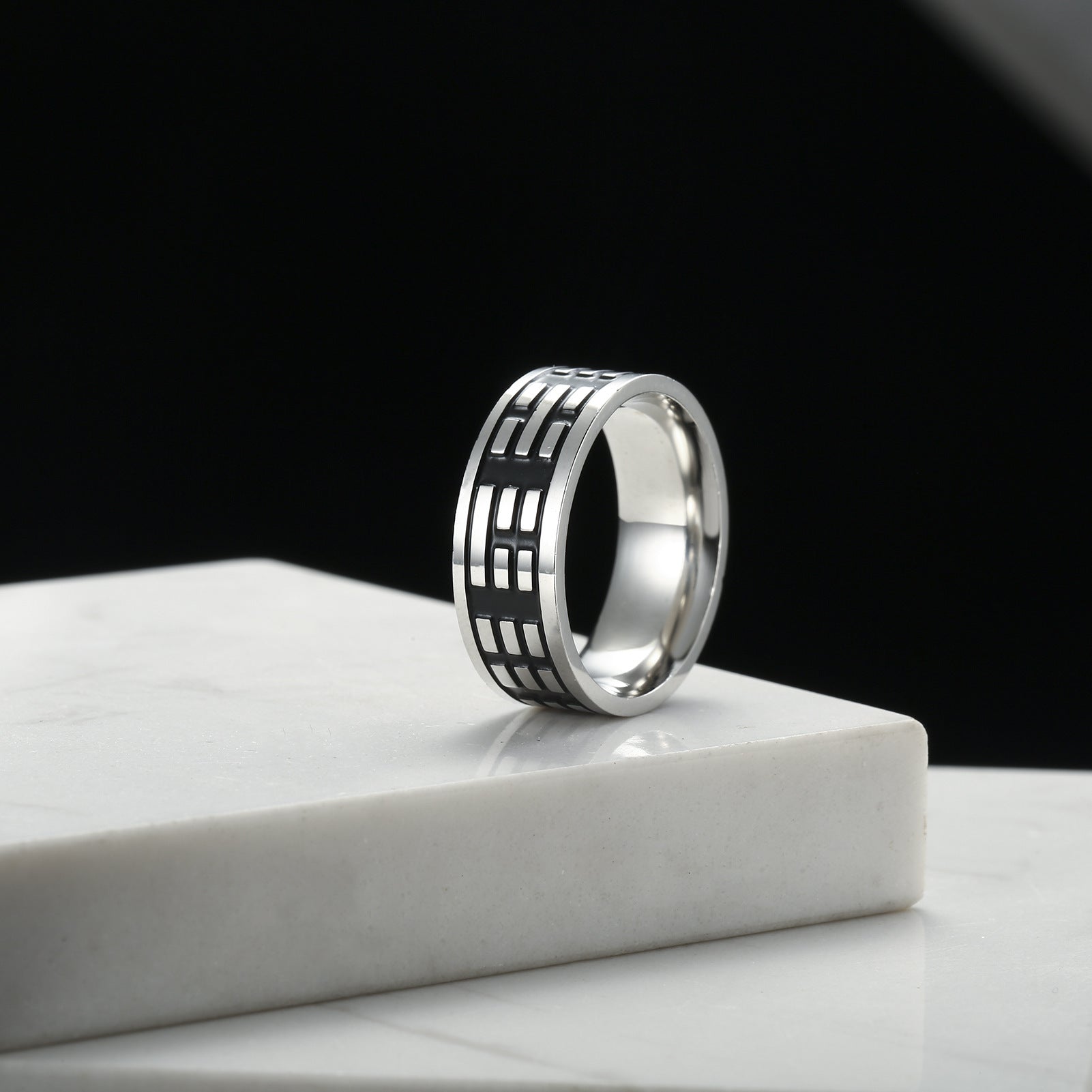 Men's Simple Personality Stainless Steel Titanium Ring